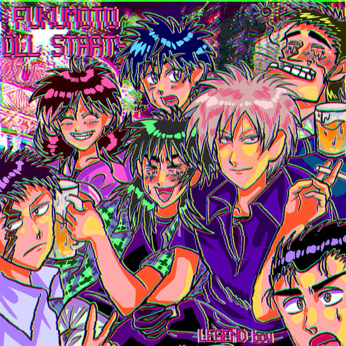 #fkmt  #fanart  #アイビスペイント 今日は誕生日なので自分へ絵を描きました。個人的に自分が好きなfkmt先生作品の主人公達を描きました。繁華街とかで飲んでそう笑 詳しいこだわりポイントはALTに書きました。 