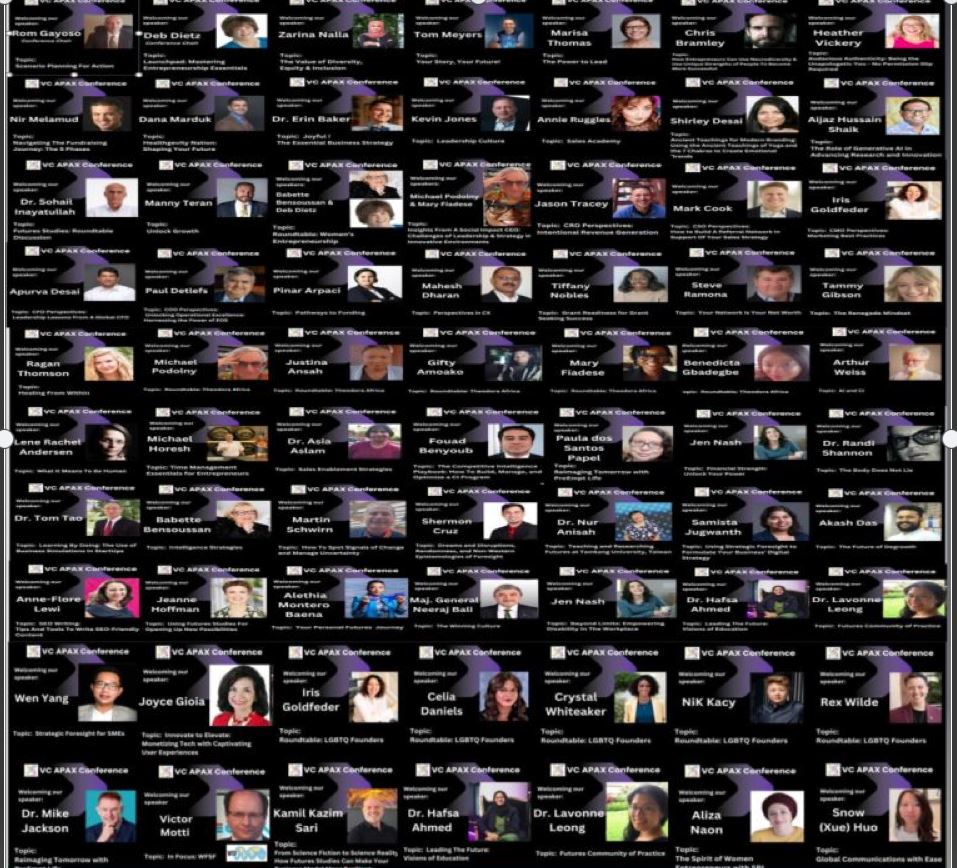 VC APAX Conference,, the four-day free conference for entrepreneurs, starts tomorrow. Learn from the best of the best in business, health, and wellness starting Monday at 8:00 AM PDT (Los Angeles).  Register for free at: vcapax.vfairs.com