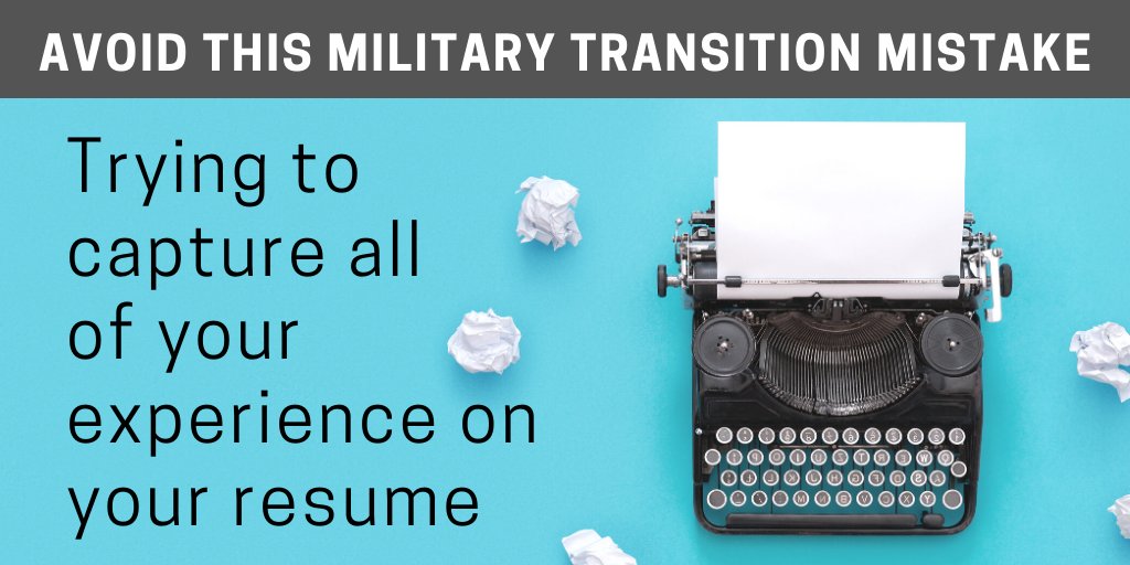 Create a #resume that's tailored to the job you’re after now. Focus on the last few years & delete all the info that does not directly support your value. #transitioningmilitary