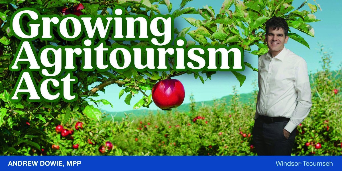 Agritourism is ripe for growth and economic opportunity!  My colleague @Rae_Matt recently tabled the Growing Agritourism Act which, if passed, will mitigate risks for our agritourism operators, and remove barriers to investment. 

Learn more: bit.ly/3xvwawI