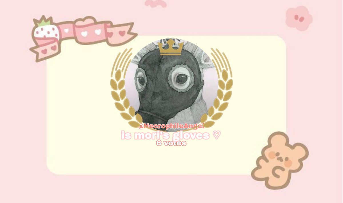 Ultimatefaan's tweet photo. @NecrophileAngel is mori's gloves♡ !!🎉🎉 congrats https://t.co/5RukY7ysFm