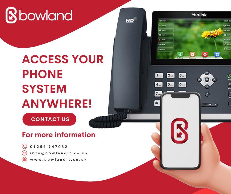 Whether you are at your desk, or having your hair cut in the barbers, we can give you access to your business phone system from ANYWHERE IN THE WORLD!

📞 01254 947082
🌍 bowlandit.co.uk
✉️ info@bowlandit.co.uk

#voip #phone #cloud #business #itsupport #wifi #phonesystem