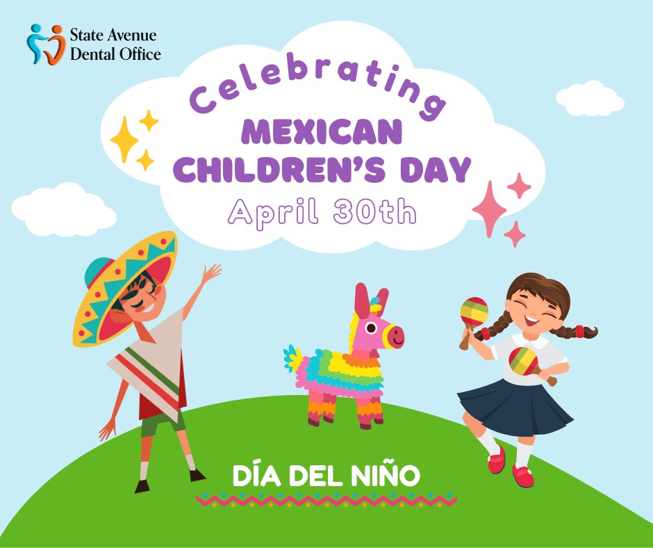 🎉 Celebrate El Día Del Niño! 🎈

This April 30, Celebrate & Enjoy a day of fun and smiles at our Mexican Children's Day celebration. Parents, don't forget: regular dental check-ups are crucial for your kids' health. 

#ElDíaDelNiño #StateAvenueDental #ChildrensHealth #FunForKids