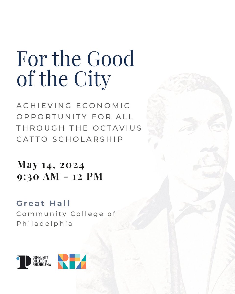 Let’s discuss #FreeCollege as pathway to economic opportunity. Join us on May 14, 2024, for an inspiring event focused on the @CCPedu Octavius Catto Scholarship initiative. #EconomicOpportunity #PhlEd #CattoScholars

👉🏿researchforaction.org/event/for-the-…