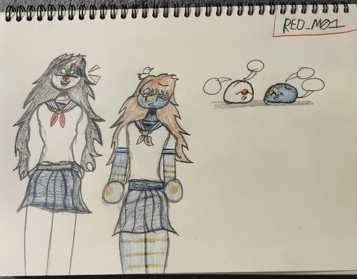 🇯🇵 & 🇵🇼 [CountryHumans] [Remake] 

This is a remake of how Japan and Palau where during their school years. 

#countryhumans #countryhumansjapan #countryhumanspalau