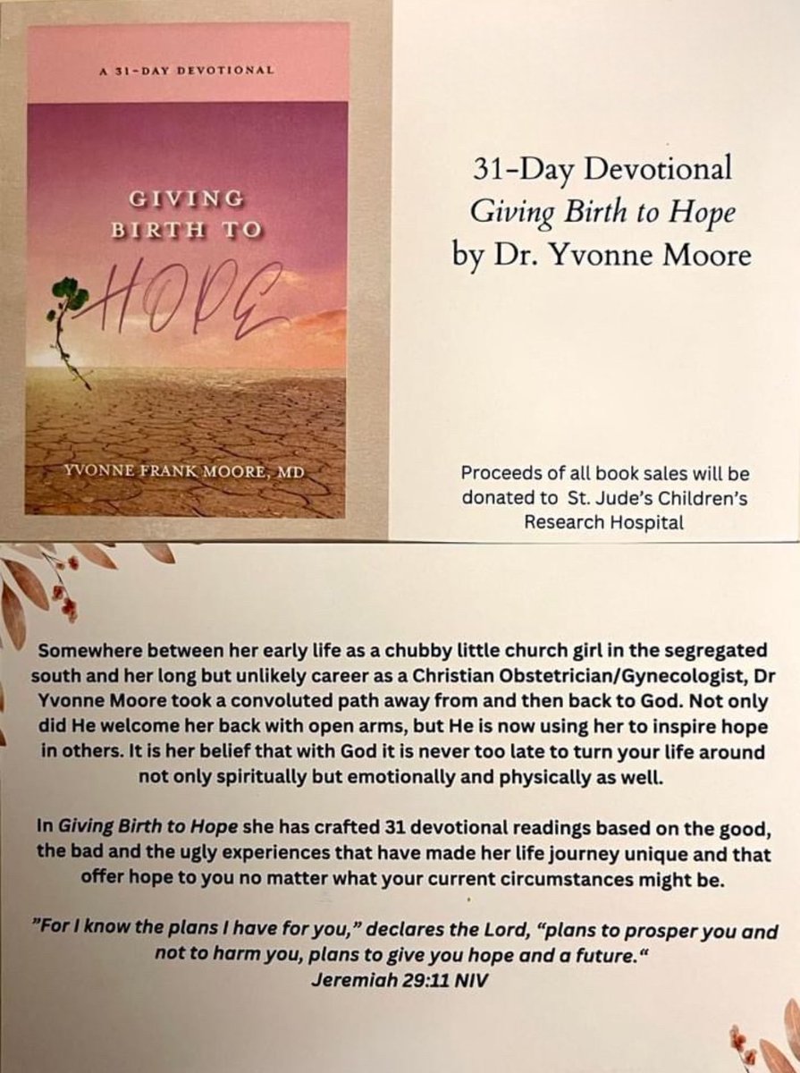 msstork6's tweet photo. BREAKING NEWS!!!

Just in time for Mother’s Day and Graduation gifting, my autobiographical devotional, Giving Birth to Hope, is available on Amazon! Link for ordering:

Giving Birth to Hope: A 31-Day Devotional https://t.co/ftR2QEdX9l https://t.co/WuOHOjCnim