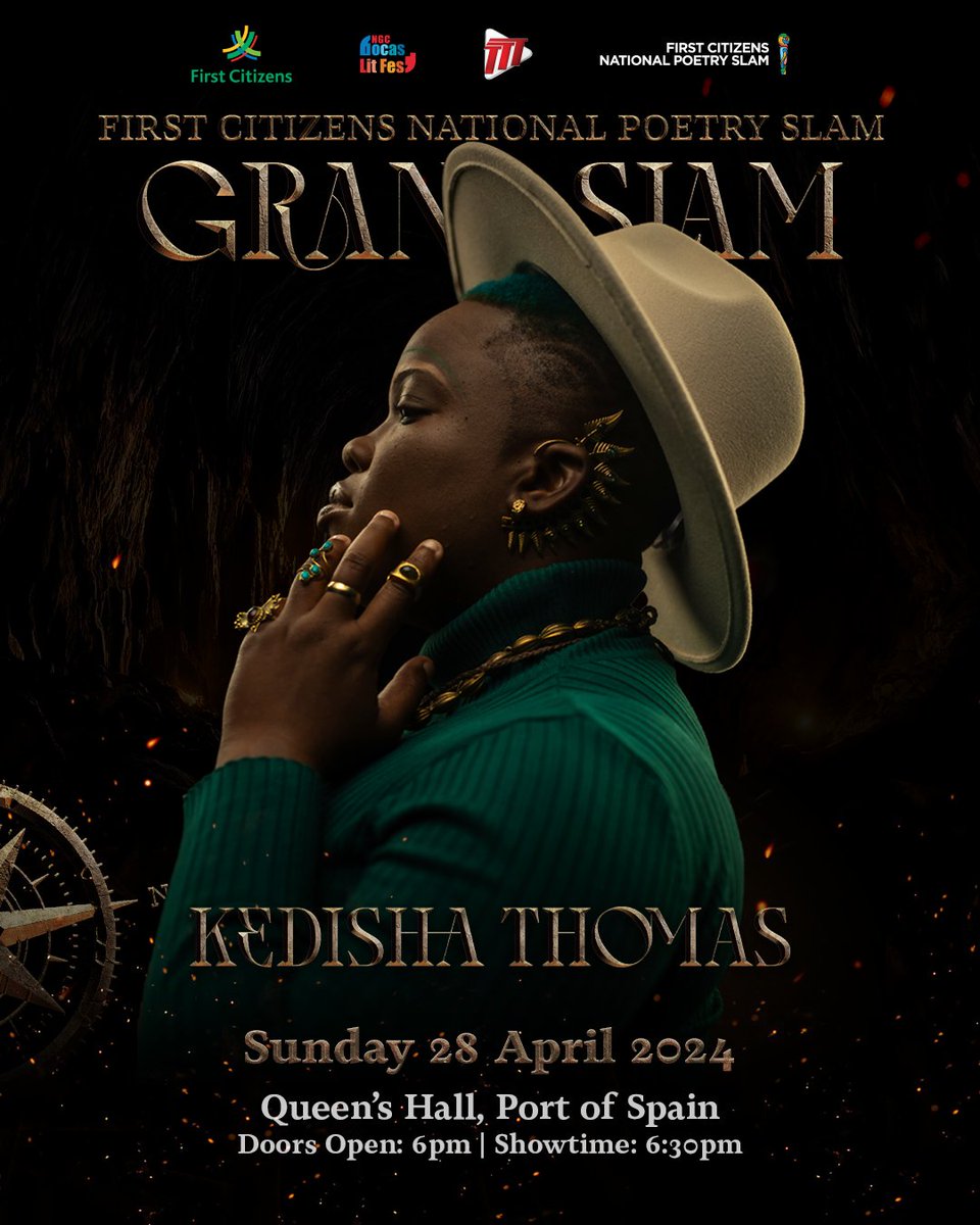 “Only thing that played dead was my still tongue. Unlocked my jaw now my words blowing up like a hit song.”

Kedisha Thomas has unlocked her jaw to spit fire on April 28 at Queen's Hall for the First Citizens National Poetry Grand Slam.