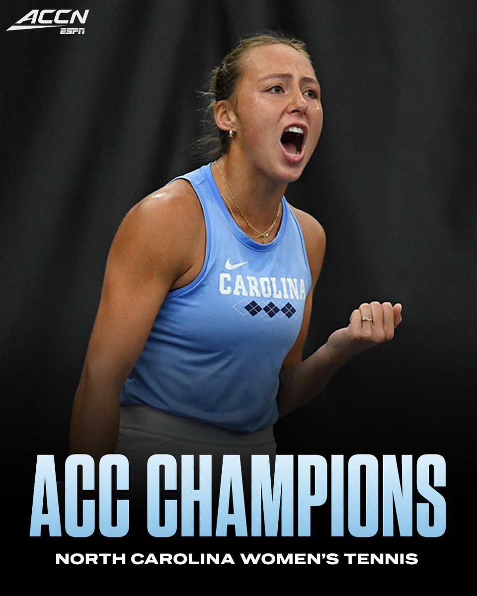 THE TAR HEELS ARE ACC CHAMPS 🏆 📸 @UNC_wtennis