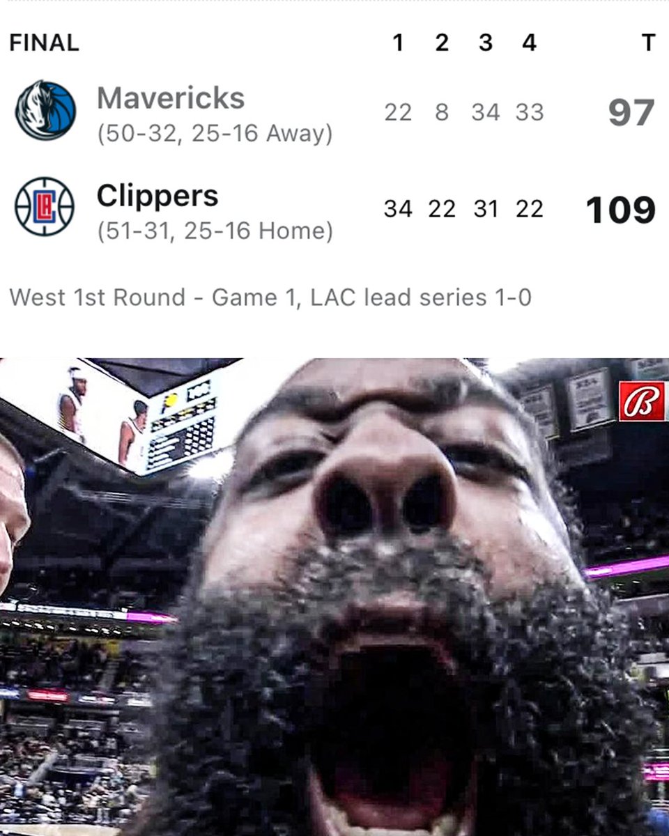 Clippers go up 1-0 against the Mavs without Kawhi 👀