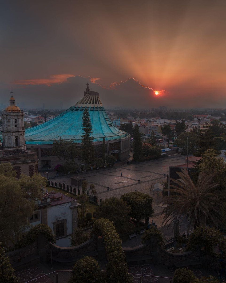 Así se mira el hermoso #Atardecer desde la #BasílicaDeGuadalupe en la #CDMX 🤩

#Postal #Paisaje #Tendencia #Viral #Anochecer

📸Redes sociales