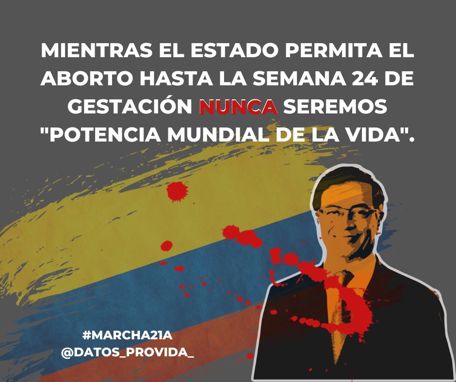 DatosProvida's tweet image. #Marcha21A 
#FueraPetro
#ColombiaMarcha