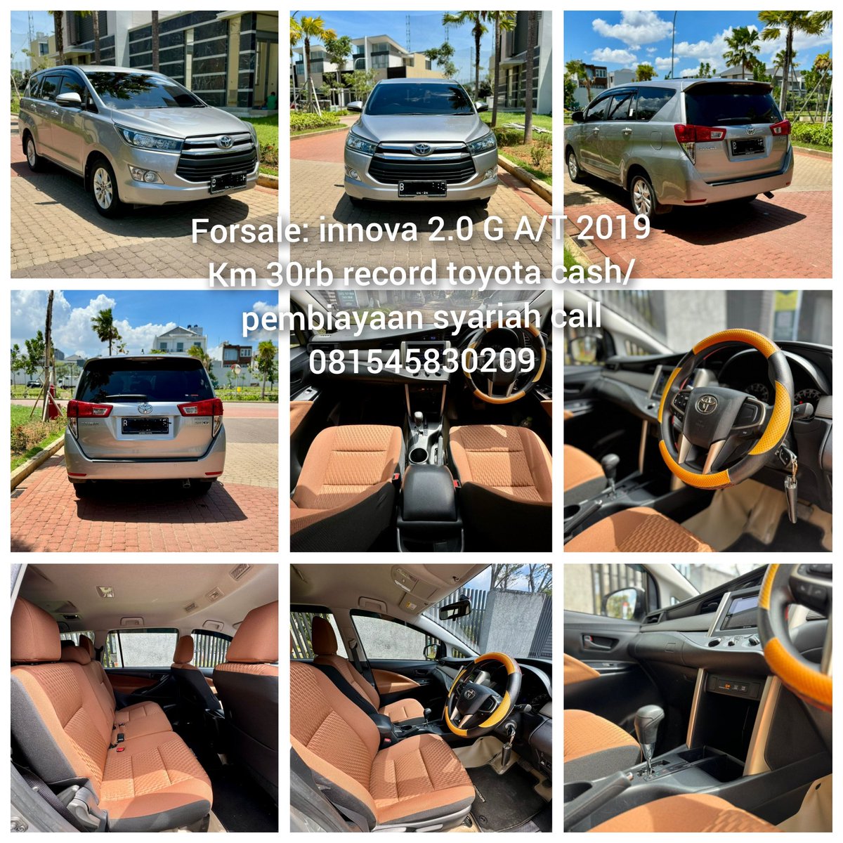 desta_auto's tweet photo. Di jual : Cash/pembiayaan
Toyota Kijang Innova 2.0 G AT tahun 2019, km 30rb an record pajak panjang bln 4/2025, garansi tdk bekas tabrak tdk bekas banjir, lokasi di pamulang Tangsel minat hubungi 081545830209

#TimnasDay login 3000T tidur #HalaMadrid https://t.co/W5boilJnHT