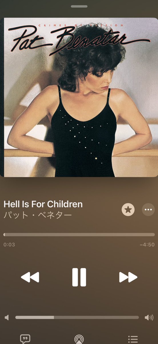 710Gozi's tweet photo. 今朝の一曲
#PatBenatar
#HellIsforChildren
米国🇺🇸出身のロックシンガー
1980年リリースの2ndアルバム
『Crimes of Passion 〜 危険な恋人』より https://t.co/E0Uqe1f1fu