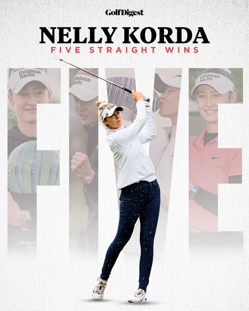 FIVE STRAIGHT WINS FOR NELLY KORDA! 🏆🏆🏆🏆🏆

The World No. 1 takes home the Chevron Championship to extend her winning streak!