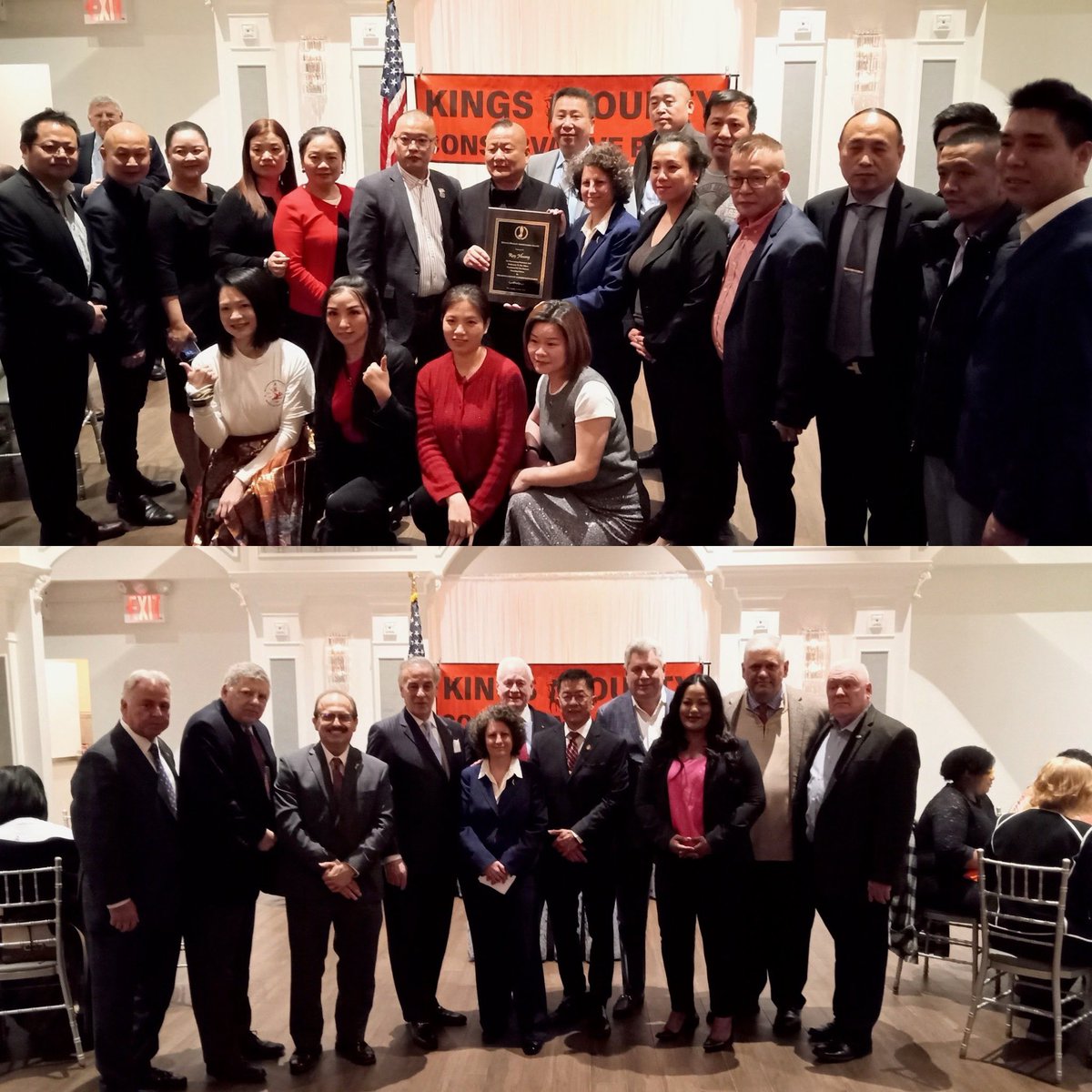 I was honored to attend the Kings County Conservative Party's annual brunch hosted by Chairwoman Fran Vella-Marrone. Ray Huang, Chair of the American New York Chinese Association, was presented with the Ronald Reagan Americanism Award for his exemplary service to our community