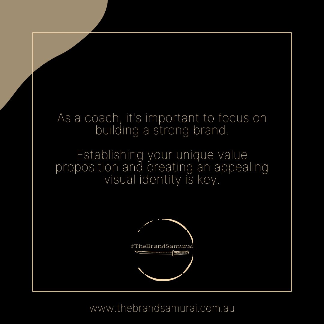 As a coach, it's important to focus on building a strong brand.
Establishing your unique value proposition and creating an appealing visual identity is key.

#brandingtips #coach #marketing #personalbranding #branding #contentmarketing #storytelling #coaching