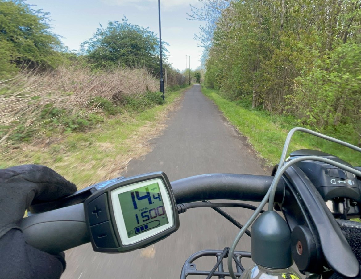 Reached 1500 miles on #eBike this week but a little disappointed not to hear a cheesy electronic fanfare tune like our washing machine blurts out as it celebrates the end of each cycle. #tern #gsd #bosch