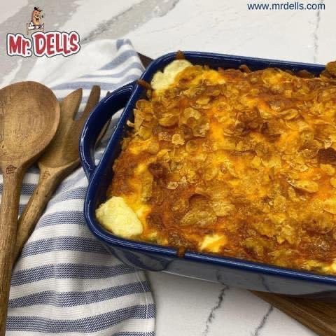 Sundays were made for Mr. Dells Original Potato Casserole. You will truly become the family favorite by making our delicious casserole for family gatherings or Sunday Suppers. Get our recipe and find where to buy our All-Natural Hash Browns at MrDells.com. #MrDells