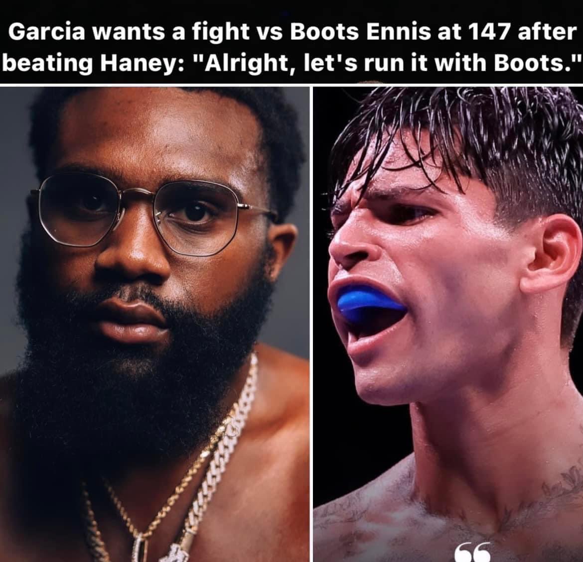 If Ryan Garcia moves up to 147 lbs then the Biggest fight for him is IBF Welterweight Champion Jaron “Boots” Ennis is a focus Ryan powerful and quick enough to beat a skilled Boots. #ennisgarcia #daznboxing #goldenboypromotions #matchroomboxing #jaronennis #ryangarcia #ıbfboxing