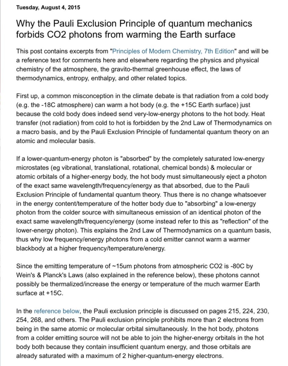 Why Carbon Dioxide Back Radiation Forcing is physically impossible.