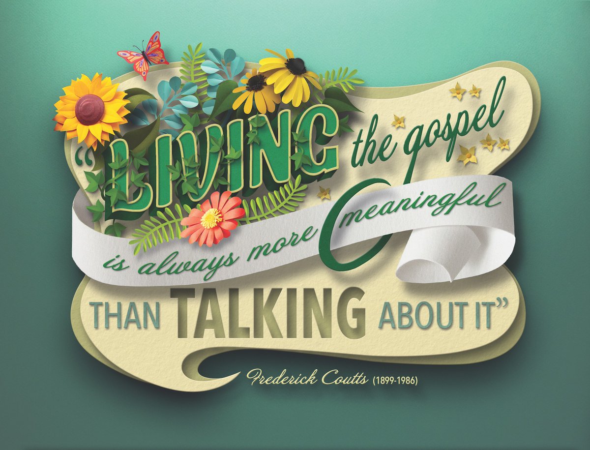 'Living the gospel is always more meaningful than talking about it.' – Frederick Coutts 💛 #SundayInspiration