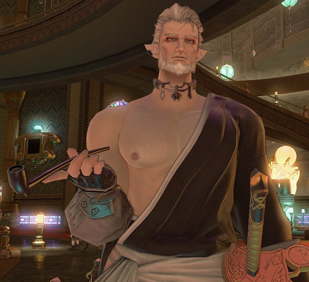 trying to make my ffxiv wol some evil old dude but idk how to make a wol evil 👍 its ok