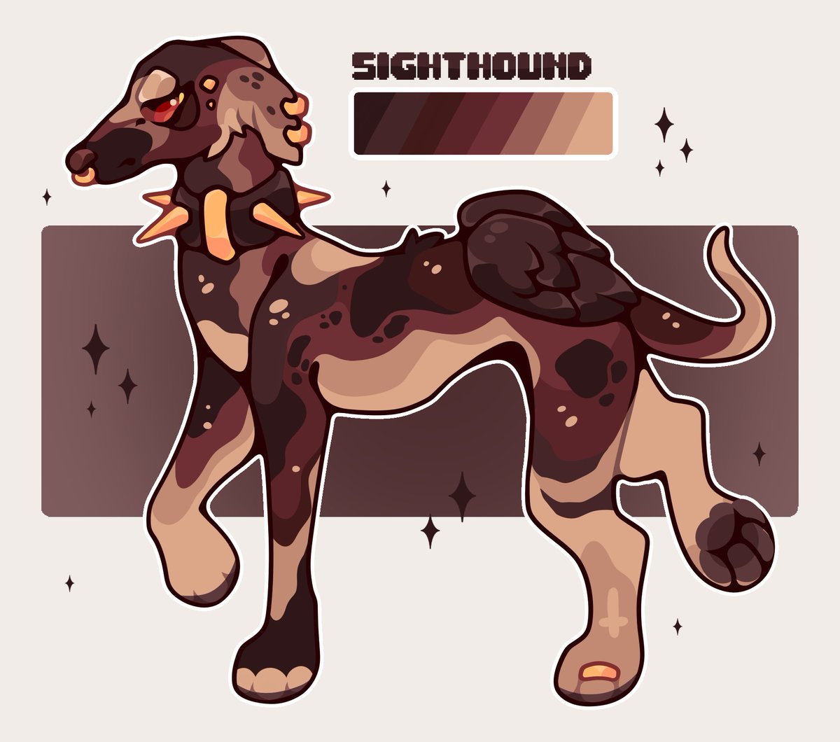 🐦‍⬛
Sighthound design!! I  don’t normally do darker designs, what do you guys think??

(Info in replies!)