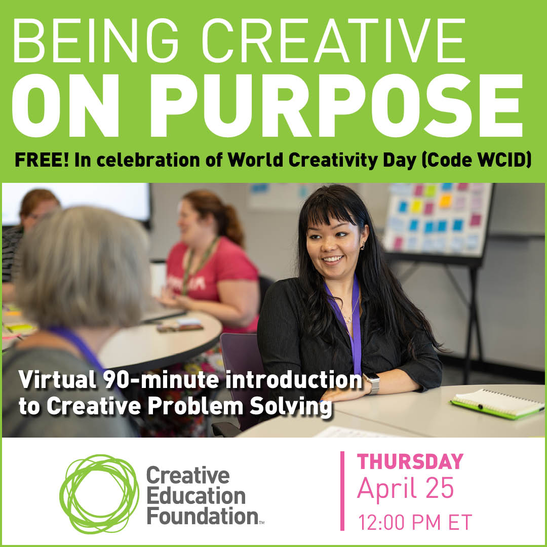 Creative Education (@_creativeed) on Twitter photo Wouldn't it be great if you could solve problems faster and better? Join the #creativity pros and the founders of #brainstorming, the Creative Education Foundation, for our virtual Being Creative on Purpose workshop THIS THURSDAY! Register: bit.ly/3r72q0d. <a href="/UN/">United Nations</a> #WCID Wouldn't it be great if you could solve problems faster and better? Join the #creativity pros and the founders of #brainstorming, the Creative Education Foundation, for our virtual Being Creative on Purpose workshop THIS THURSDAY! Register: bit.ly/3r72q0d. <a href="/UN/">United Nations</a> #WCID