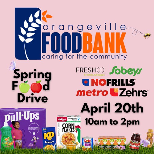 Did you miss our Food Drive yesterday? You can still make a financial donation via Canada Helps: canadahelps.org/en/charities/o… Thank you for your support 💙 #SpringAlicious #FoodDrive #DufferinCounty #Orangeville #Shelburne #GrandValley #Spring