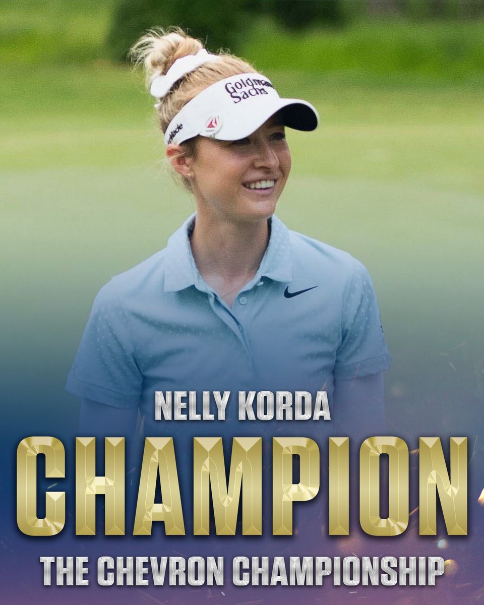 THERE'S NO STOPPING NELLY. 👑🏆 Nelly Korda WINS the 2024 Chevron Championship for her FIFTH straight victory and second major championship! 📸 @Chevron_Golf