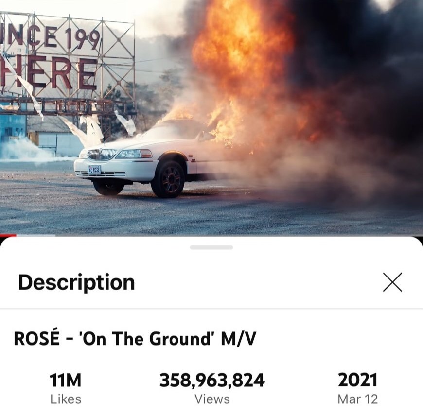 🎯 'On The Ground' by Rosé 

▪︎ M/V >> Less than 40K 
road to 359M 🔜

#ROSÉ #로제    #BLACKPINK
#OnTheGround   @BLACKPINK
