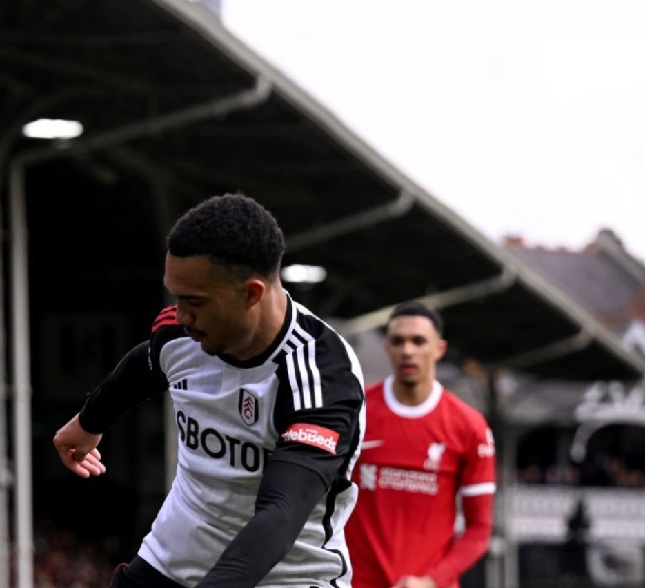 robinson is just trent in fulham shirt