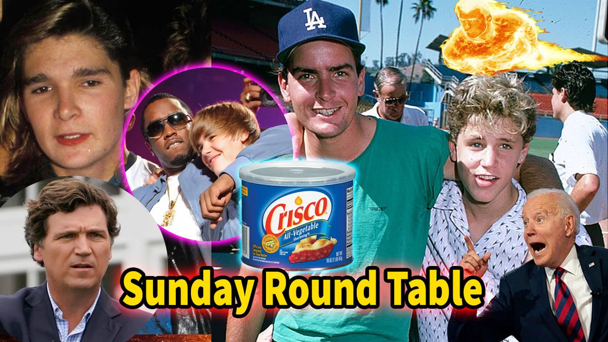 Sunday Round Table! Hollywood and Diddy Exposed! Tucker and Rogan, human torch and more! 8:45pm est youtube.com/live/imn7t7L2Y… on X and Rumble: rumble.com/v4qsm7l-sunday… @InfinitaleComic @TTonedef @Horror_Reel @Adega_ @ThePlaceToBeRe1 @Adam_Shawhan