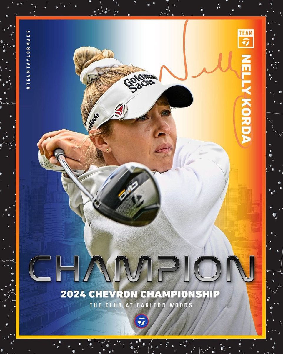 SECOND MAJOR TITLE. FIVE WINS IN A ROW. @nellykorda wins The Chevron Championship! Runs like this don’t happen often. Players like Nelly don’t come often. But this is her time. #BeyondDriven #TeamTaylorMade