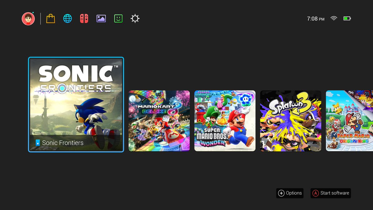 jj201501's tweet photo. Here is the official HOME menu for Nintendo's next system known as Nintendo Nova. I will now explain more of the features and improvements that this menu adds over the Nintendo Switch. #NintendoSwitch #Nintendo #GamingCommunity #switch2 #NintendoSwitchOnline #nintendodirect https://t.co/ye43cJevZX