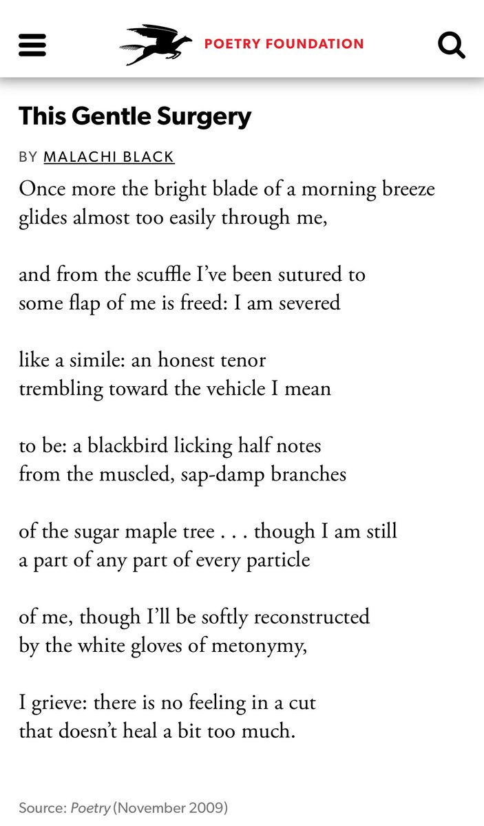 #PoetryIsForLife Year 4, Day 21:  “This Gentle Surgery” by Malachi Black