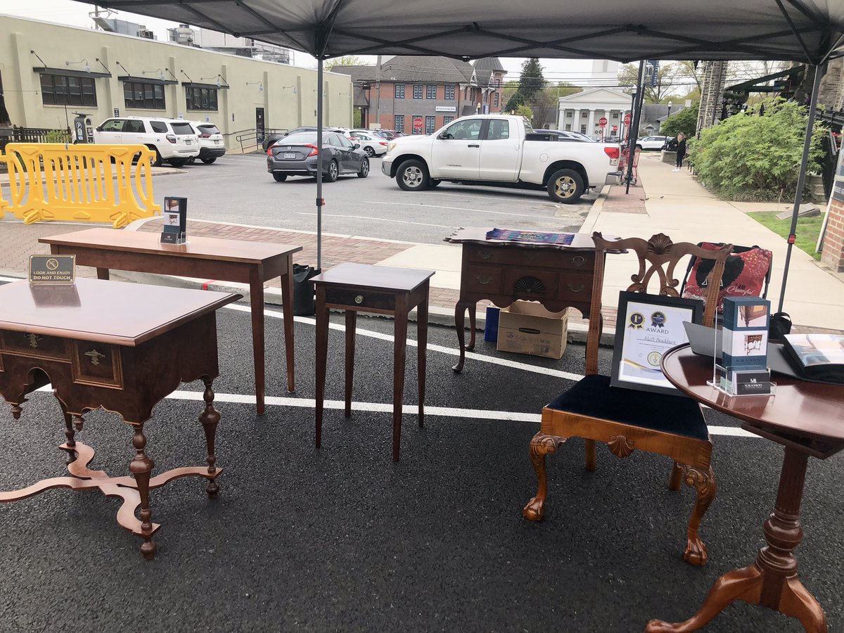 Had an artist festival in our town this weekend and my hubby featured some of his all custom made furniture! He created all of these by hand from scratch! He’s an amazing #furnituremaker and #woodworker A true artist with his hands! So proud of him! #woodworking #customfurniture