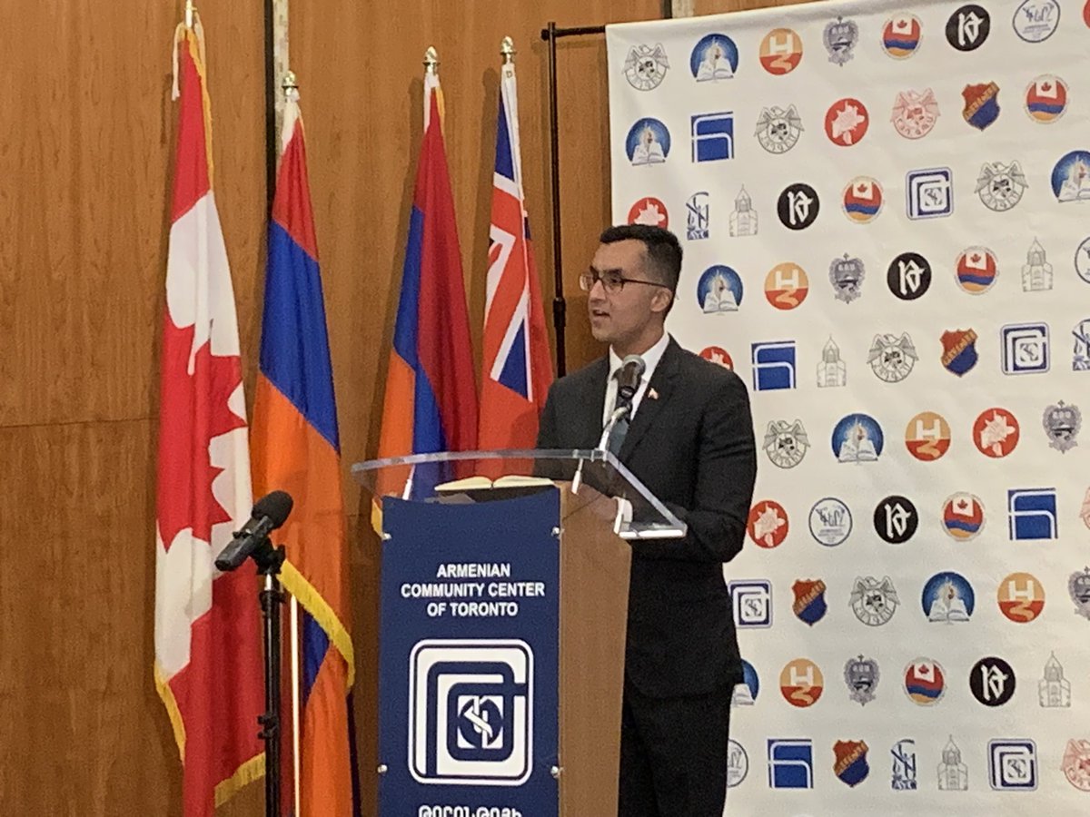 MrJano17's tweet photo. Thank you @ShamjiAdil for joining us today to commemorate the Armenian Genocide with our community and friends. Your heartfelt words were much appreciated. @ANCToronto #turkeyfailed https://t.co/TJVfEJsBcI