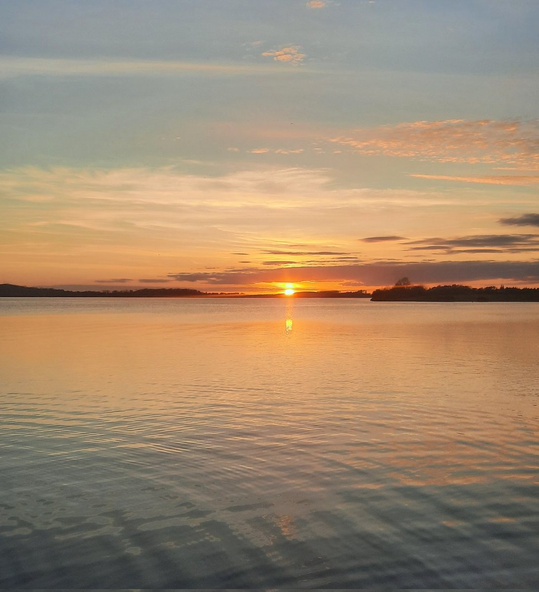 A beautiful sunset this evening at lough Owel, just outside Mullingar