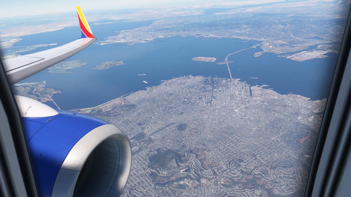 brambs2's tweet photo. Bay area views. SWA1883 PDX-SJC @vatsimusa @vatsim @vzoaartcc @SWAVirtualAir @MSFSofficial https://t.co/x2ZYHfKgUn
