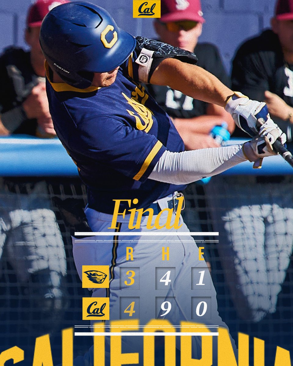 🧹🧹🧹

First series sweep over a Top-5 team since 2016. 

#GoBears