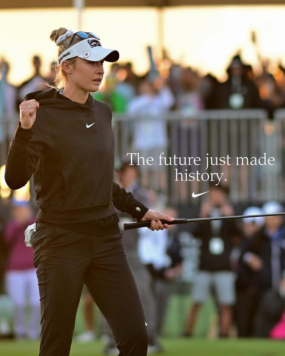 Nike's ad for Nelly Korda—who just won a record-tying FIFTH tournament in a row on the LPGA Tour 🏆