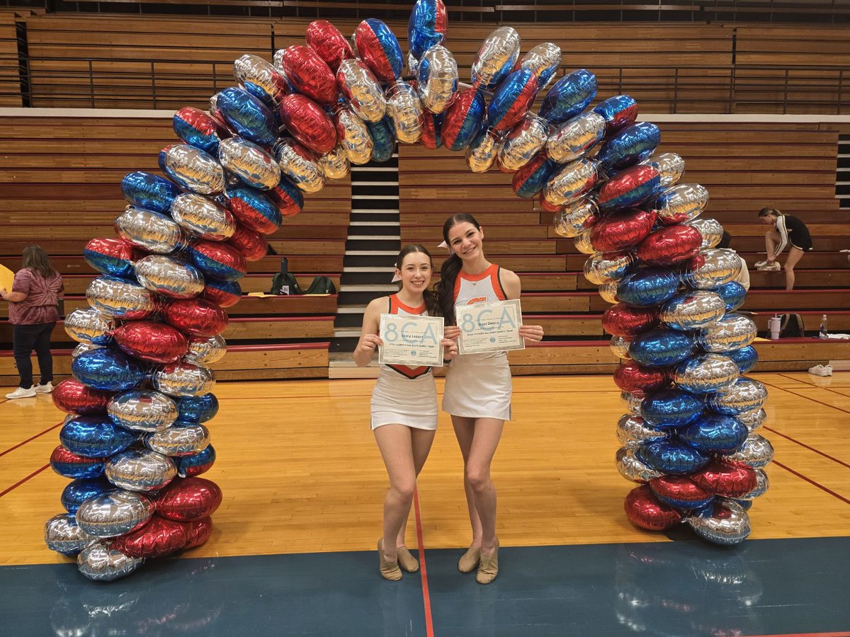 Congratulations to our 2023 - 2024 8CA All-State Dancers, Riley &amp; Erica! ✨ Thank you @8countaudio and @gbsdance for hosting. We had such a great time and we loved seeing our Pomcat friends <a href="/CentralPomcats/">PCHS Pomcats</a> 🧡💚🤍