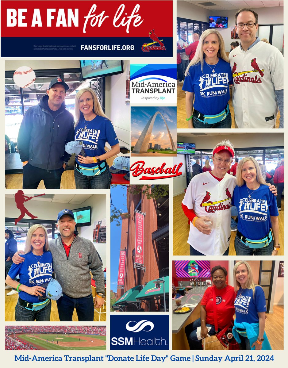 🙏🏽@midamtransplant➕@DavidEckstein22 for wonderful @DonateLife Game🏟, Sunday April 2024
• #GreatDay gathering w/#DonorFamilies, #Transplant patients, #LivingDonors➕professionals in our #StLouiscommunity to honor #GiftOfLife🦋💙💚
•⚾️@cardinals | @SSMHealthSTL | @SLUHospital🤝🏽