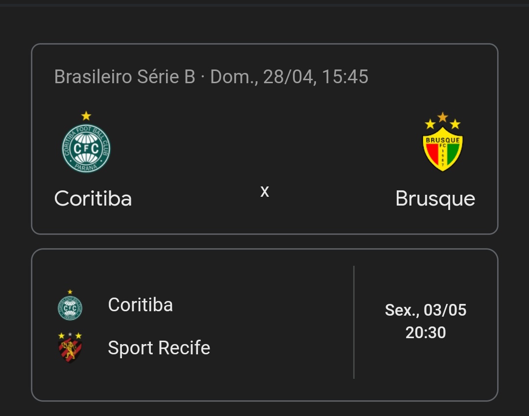TioWilson_Coxa's tweet image. Final de jogo em Campinas

Empate amargo por 1x1 entre Coritiba x Ponte Preta

Próximas 2 partidas do Coritiba serão em casa