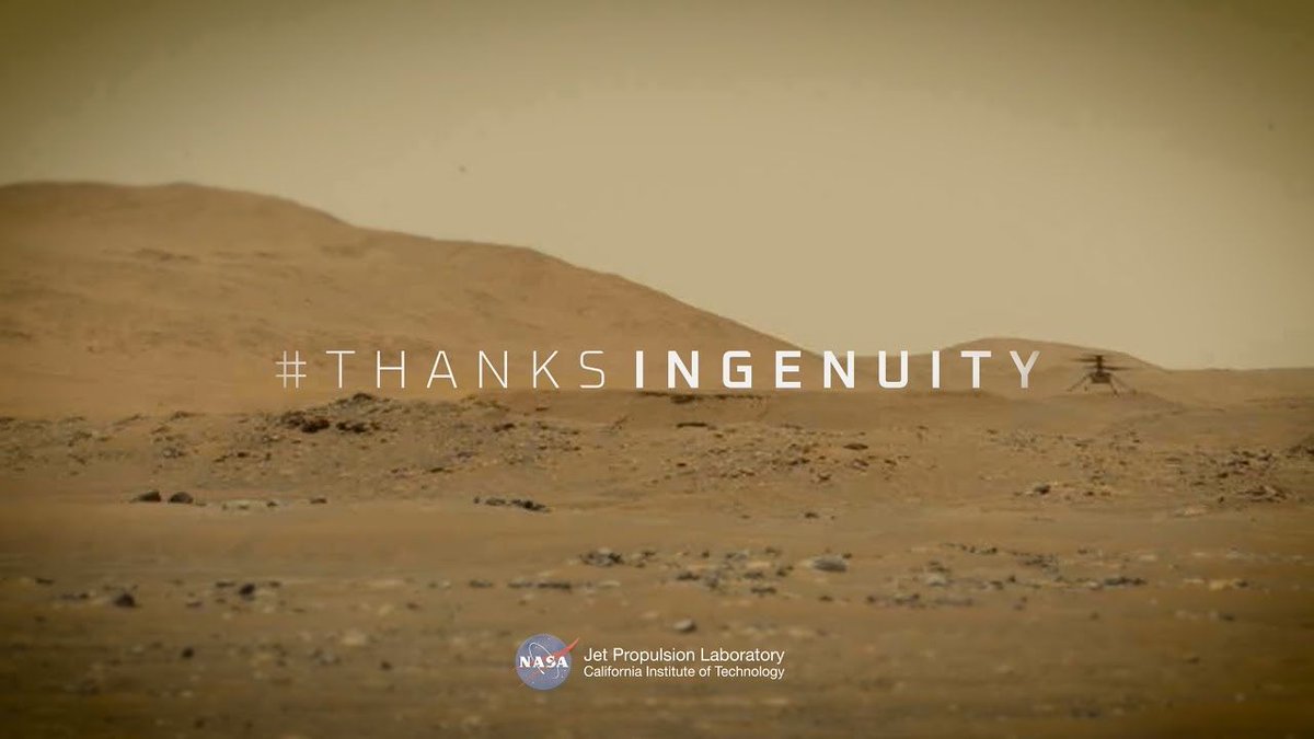 EvanKirstel's tweet photo. #ThanksIngenuity – NASA’s Mars Helicopter Team Says Goodbye https://t.co/mAs5IYfRp4 https://t.co/WkVnuP7BWF