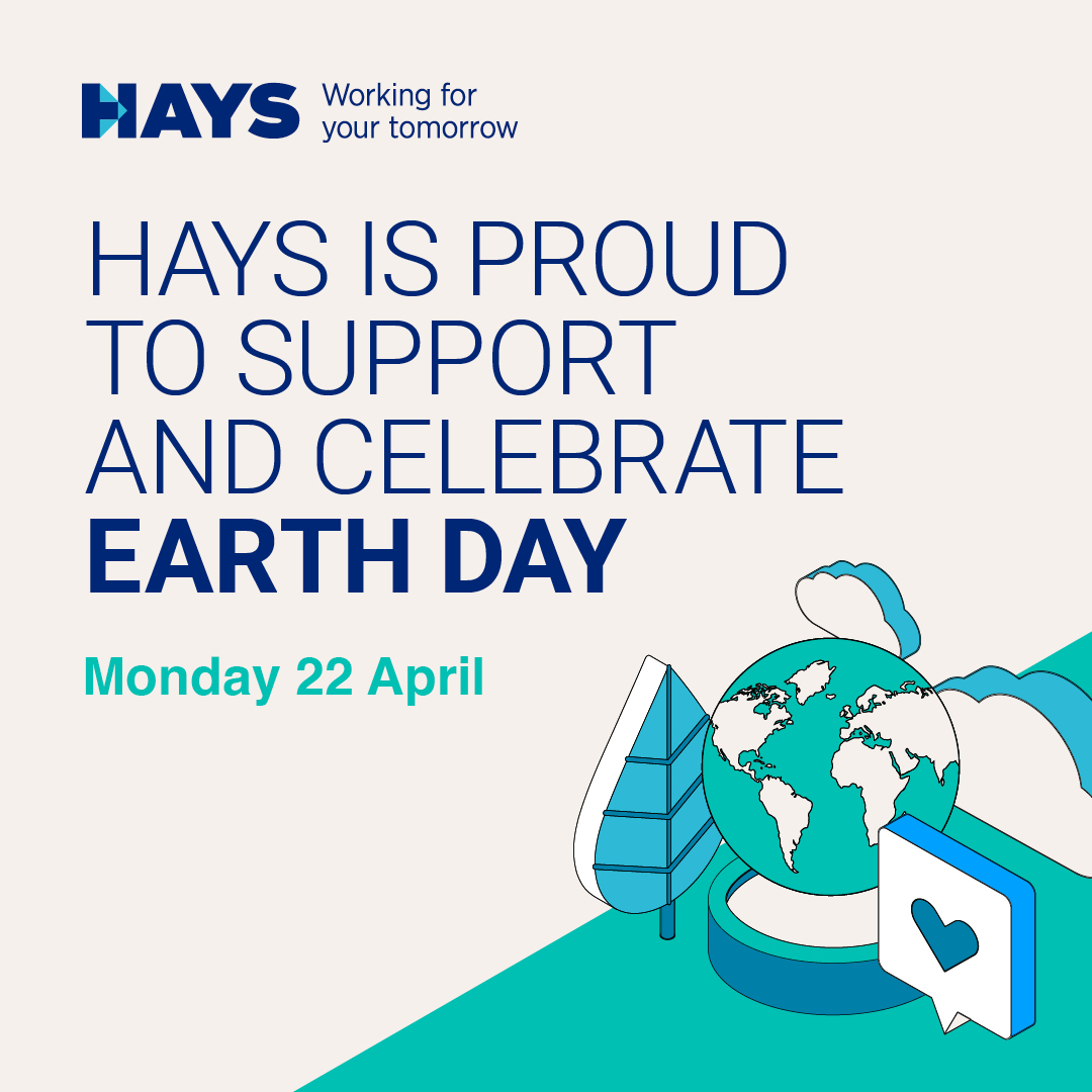 In support of Earth Day 🌏 📣 Hays is here to help you find roles that focuses on combating climate change? 

Read more about our tips on how to get a green job 👇  
link.hays.com/3JkegzA

#EarthDays #Sustainability #JobsSustainable #HaysJobs
