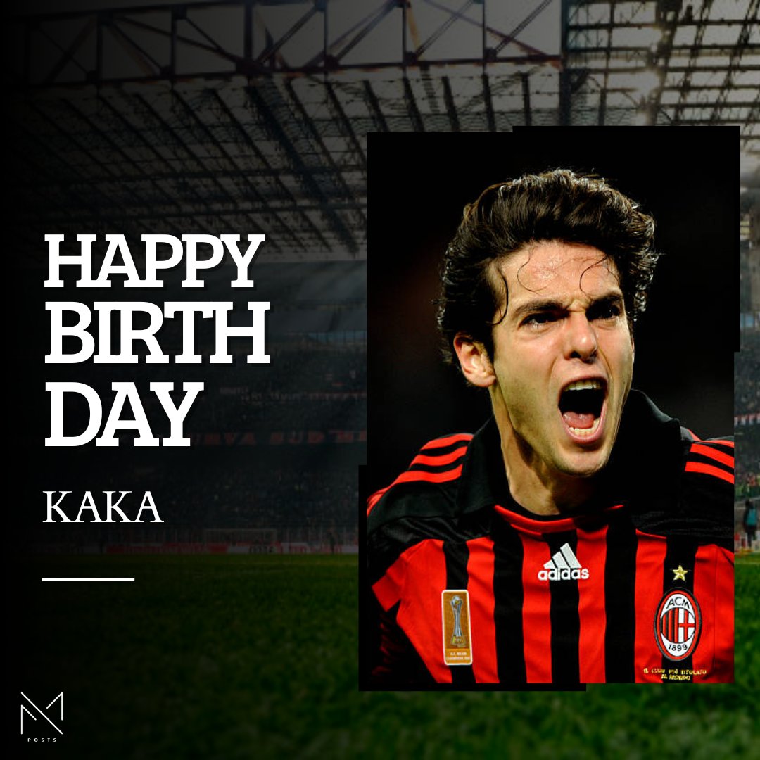 MilanPosts's tweet photo. 🎂 Happy Birthday Ricky @Kaka 🔴⚫️

👕 307 Appearances 
⚽️ 104 Goals 
🎯 85 Assists 
Serie A 🏆 
Supercoppa Italiana 🏆 
Champions League 🏆 
UEFA Super Cup 🏆 
FIFA Club World Cup 🏆 https://t.co/ujKJueLyLA