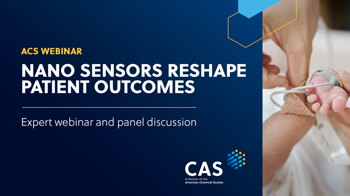 The future of #biosensors is here, leading to early disease detection and possibly biocompatible wearables. Learn more from experts from @nanowearinc and @JunChenLab in this ACS webinar on May 8. Register today: ow.ly/4HuF50Rk4uL #nanomaterials