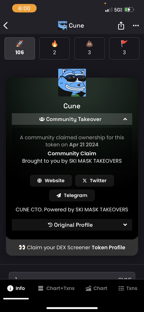 CUNE_CTO's tweet photo. DEX OFFICIALLY UPDATED 
$CUNE https://t.co/4R612sBbsA